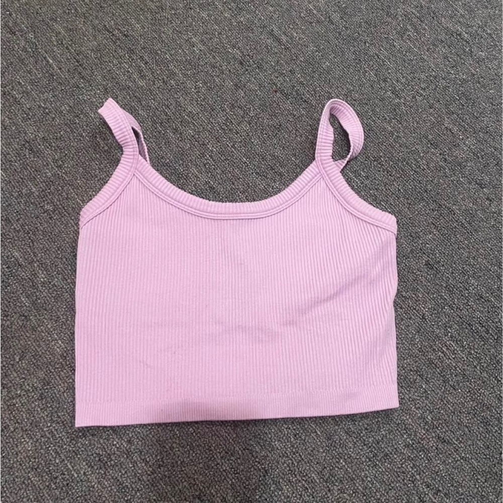 Purple Fitted Crop Top